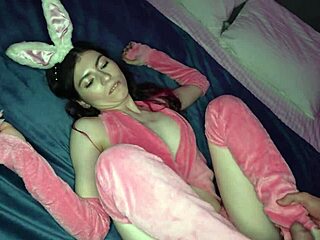 Slim brunette teen Luna Lynx takes intense anal fucking in bedroom with blowjob, cowgirl riding, and doggystyle. She shows gaping asshole and shaved pussy after cum in mouth.