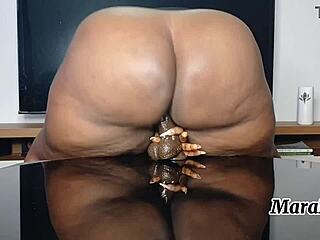 bbw hotmilf riding her big black monster dildo full video on red mara exotic