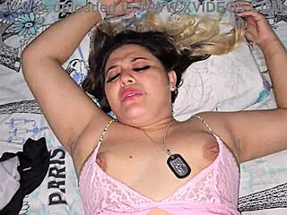 Blonde gets fucked before bed in her pajamas!