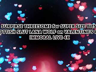 Curvy Blonde Babe Lana Wolf Enjoys Valentines Day Threesome with Blowjob and Pussy Riding