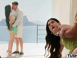 tushy, sophie weber and hot pearl, are you having intense foursome with anal assfucking deepthroat and facial?