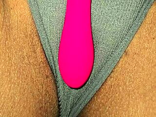 Gray Panties Latina Milf Shows Sexy Wet Pussy