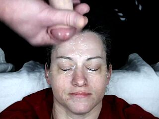 Dirtydee's slave gets covered in cum during this homemade bukkake compilation with facials.