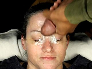 Dirtydee's slave gets covered in cum during this homemade bukkake compilation with facials.
