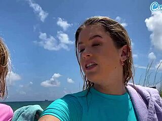 Two lesbian girls lick each other's wet pussy and fuck hard with a dildo on Camsoda 😈💦