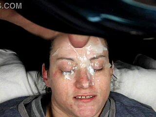 Dirtydee's slave gets covered in cum during this homemade bukkake compilation with facials.