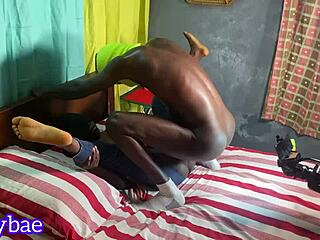 Ever tried digging deep into ebony pussy with wild cock fucking behind scenes?