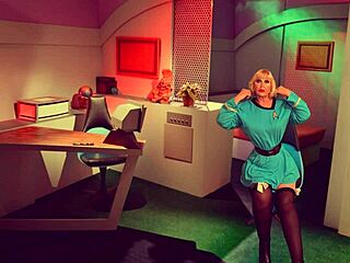 Granny nurse Chapel Borg turns into cock sucking slut in hospital scene.