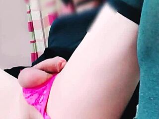 Linda jovencita ladyboy Rubyqueen feels hot passion during solo anal masturbation with shemale crossdressing