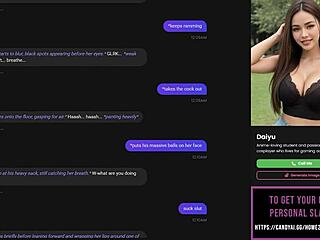 Playing strip poker with AI slut leads to intense oral sex