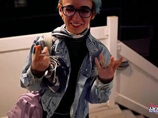 Exotic skinny coed raven finger fucks shaved pussy and sucks cock eagerly!