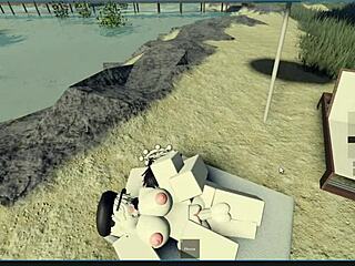 I got fucked rough on the beach by this Roblox girl with her tight pussy