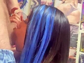 omg this colombian college chica sucking and getting mouth fucked by huge cock 😈