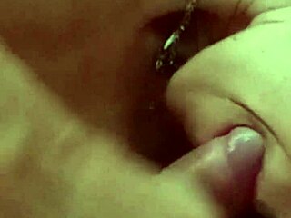 Vecina Tempts With Natural Tits While Sucking Hard Cock For Cum On Tits