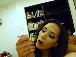 Handjob Queen Tia Cyrus In Lingerie Makes Miles Long Explode Cum On Face. Big Ass Black Cougar Milf Gives Sensual POV Orgasm With Long Hair And Pussy Lips.