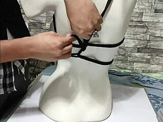 WOW! BDSM Tutorial Shows HOW TO TIE Those PERUVIAN BOOBS Tight!
