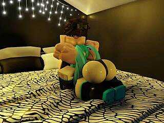Hatsune miku craved my big cock so i fucked her hard doggystyle on roblox 😂🍆