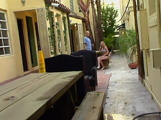 Chase Jordan the milf works her shaved pussy with big cock in doggystyle.