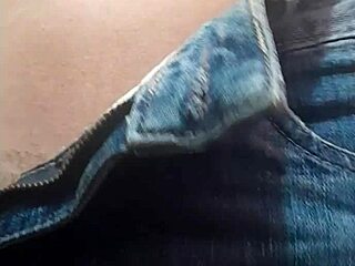 Essa puta novinha shows small tits and wet hairy pussy without panties on street