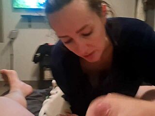 Swallowing Huge Cum Mouthful