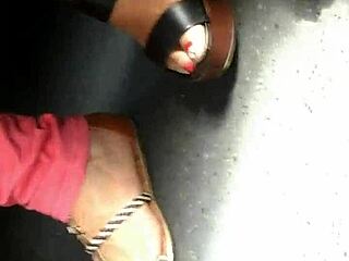 What Makes These Mature Candid Feet in Wedges and Sandals So Captivating?