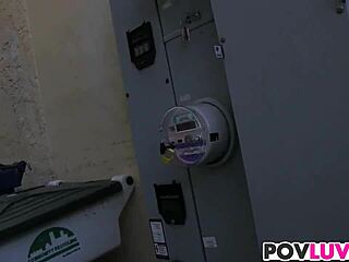 Blonde teen Stacie Andrews takes on big cock in hardcore POV ride.