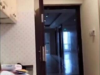 Asian ladyboy masturbates dick flashes to woman and cums