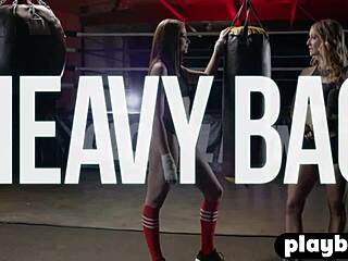 Blonde Babe Strips Lingerie in Workout Session Showing Big Ass and Cute Booty