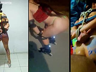 Ejercitando a la zorra samanta with bdsm bondage tied up fucking humiliation as slave slut prostitute