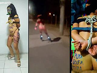 Ejercitando a la zorra samanta with bdsm bondage tied up fucking humiliation as slave slut prostitute