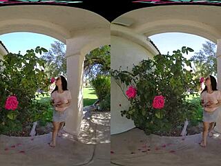 vrhush naughty petite jazmin luv craves cock in outdoor pov with cowgirl riding