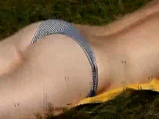 On Wild Beach Pervert Saw Beautiful Sexy Blonde Sunbathing Naked Man Took Out Cock Jerk Off And Cumshot Outdoor!