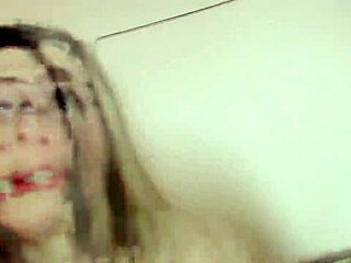 busty brunette bent over desk for homemade anal fucking with big tits bouncing