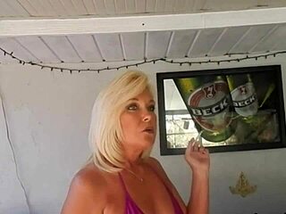 she lights up and draws in massive facials with her smoking allure