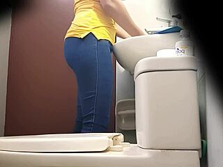 Pissing footage from spy cam on argentinian stepsister