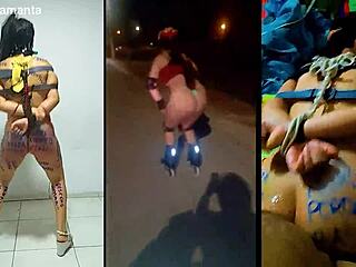 Ejercitando a la zorra samanta with bdsm bondage tied up fucking humiliation as slave slut prostitute