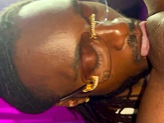 my husband licks me deeply until i reach orgasm in homemade ebony couple session