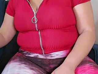 She ripped her leggings to squirt with milf masturbation toys in solo softcore session