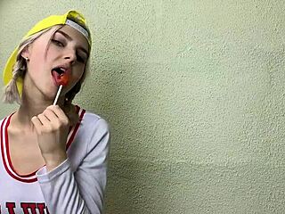 Horny Blonde Teases Classmate Until Covered in Cum!