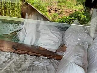 Thinking of you while touching my wet slit. Blonde teen girlfriend rides cowgirl in outdoor quickie with moans.