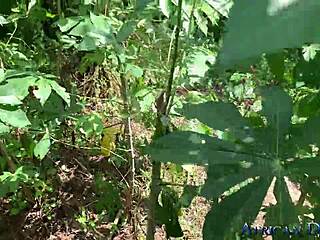 behind the scenes outdoor production with ebony curvy model and big black cock