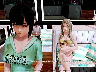 Harem Hotel episode 152 features bold game action in a hotel setting.