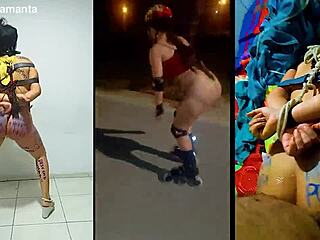 Ejercitando a la zorra samanta with bdsm bondage tied up fucking humiliation as slave slut prostitute