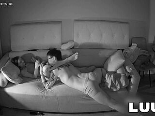 Luuv's First Pussy Licking Scene on Home Webcam with Brunette Teen Girlfriend!