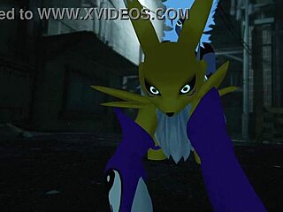 Renamon gets absolutely railed in this furry outdoor public adventure!