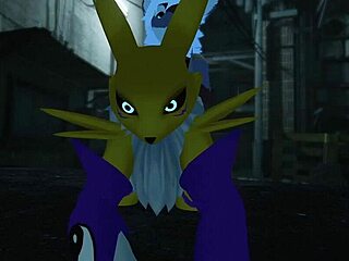 Renamon gets absolutely railed in this furry outdoor public adventure!