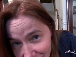 hey auntjudys, this 48yr-old texas redhead natasha is sucking your cock in pov style