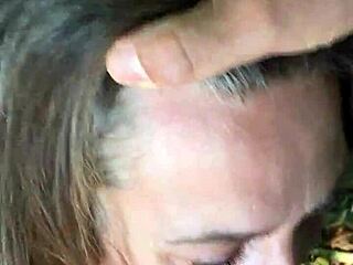 French Maid Housewife Bound in Handcuffs for Outdoor Spanking and Piss Humiliation