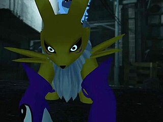 Renamon gets absolutely railed in this furry outdoor public adventure!