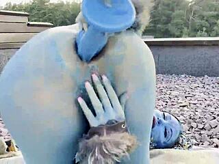 avatar monika fox big prolapse hard dildo anal and pussy fuck squirt in nature free